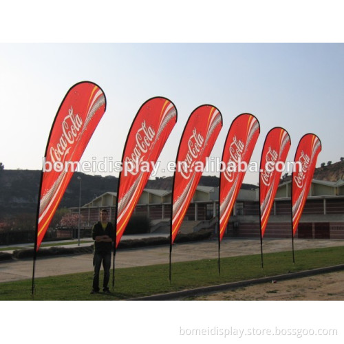 High quality outdoor beach flag pole , cross base banner stand